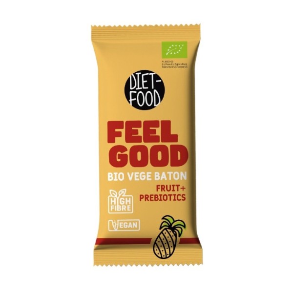Bio Wegański Batonik FEEL GOOD - owocowy z prebiotykami 35 g