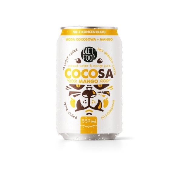Cocosa Woda Kokosowa z młodego kokosa Niegazowana z sokiem z Mango NFC 330 ml (kaucja)