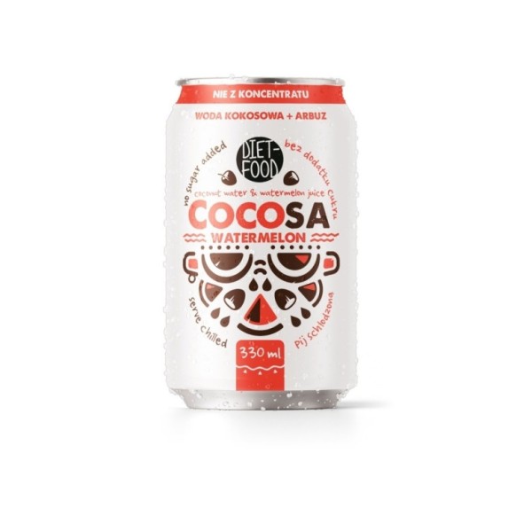 Cocosa Woda Kokosowa z młodego kokosa Niegazowana z sokiem z Arbuza NFC 330 ml (kaucja)