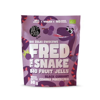 Bio Żelki Owocowe Fred The Snake - Czarna Porzeczka 30 g