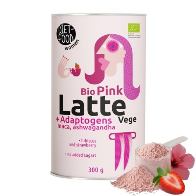 ZESTAW Bio Vege Latte Pink 300 g + MILK FROTHER Elektryczny Spieniacz USB-C