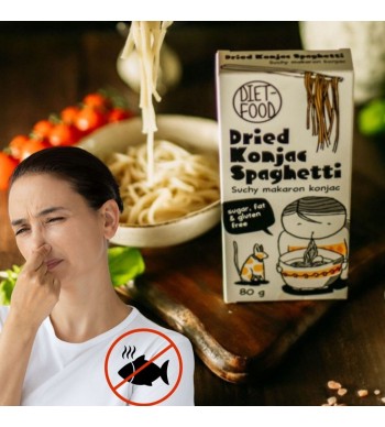 Suchy makaron konjac – bez zapachu, idealny na dietę i dla dzieci